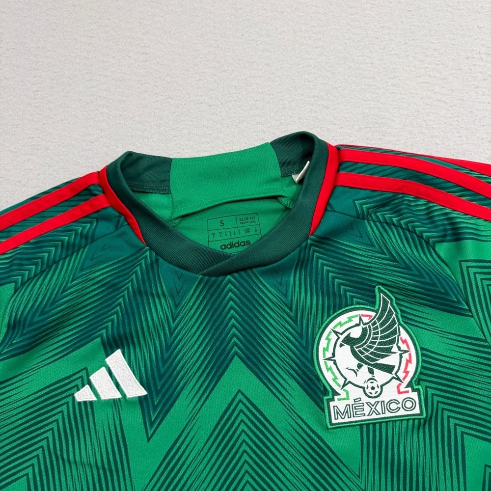 Adidas Soccer Jersey Men S Green Mexico 2022 Home Slim Fit HD6899 Aeroready